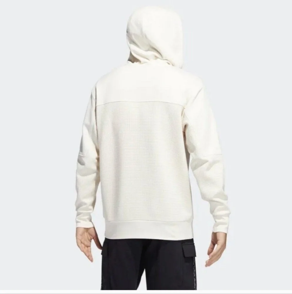 Adidas Men's Postgame Waffle Pullover Hoodie W/ Matching Jogger Pants Set Size M